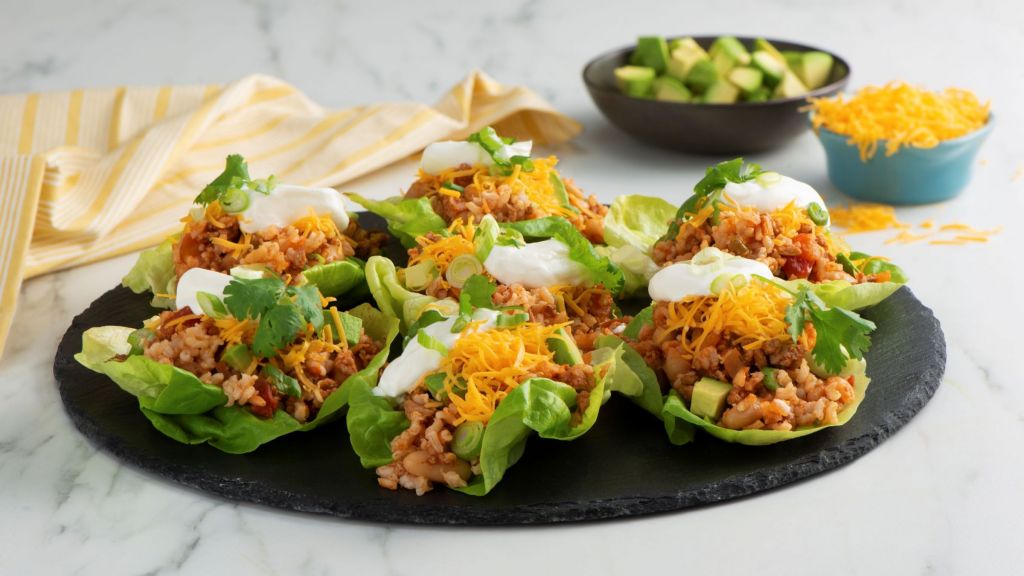 chili rice lettuce cups