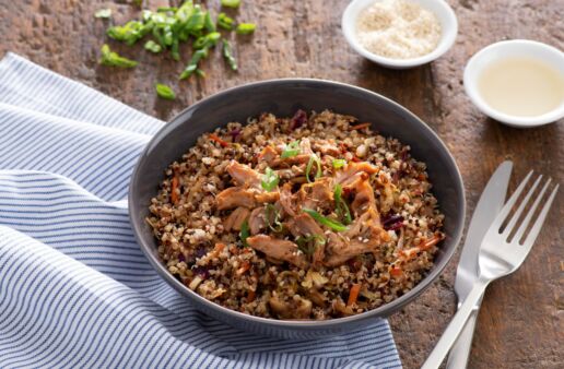 pulled pork power slaw stir fry