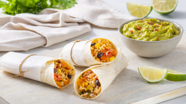 Tex Mex Burritos with Chicken and Rice