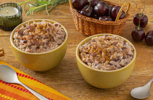 cherried rice pudding