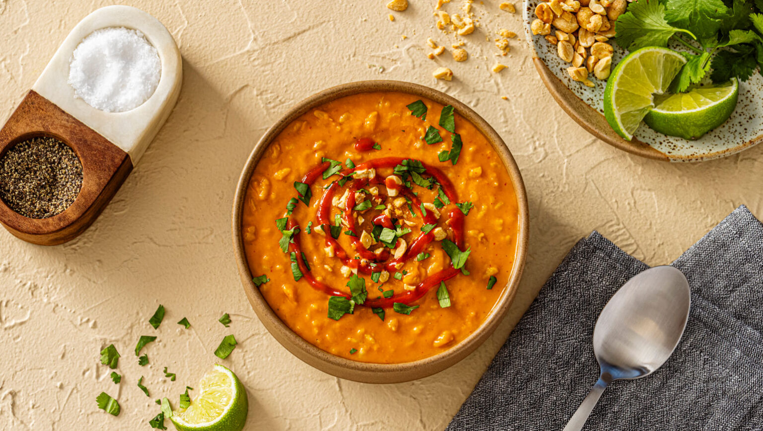 Thai Red Curry Sweet Potato Soup